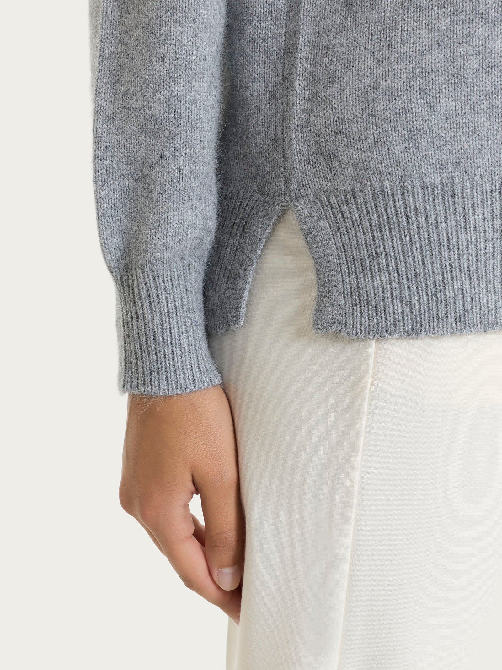 Ragno Natural Soft Lupetto Maglia Ghiaia Mel Misto Viscosa