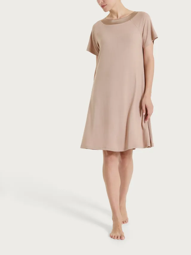 Ragno Viscosa Summer abito manica corta Warm Taupe