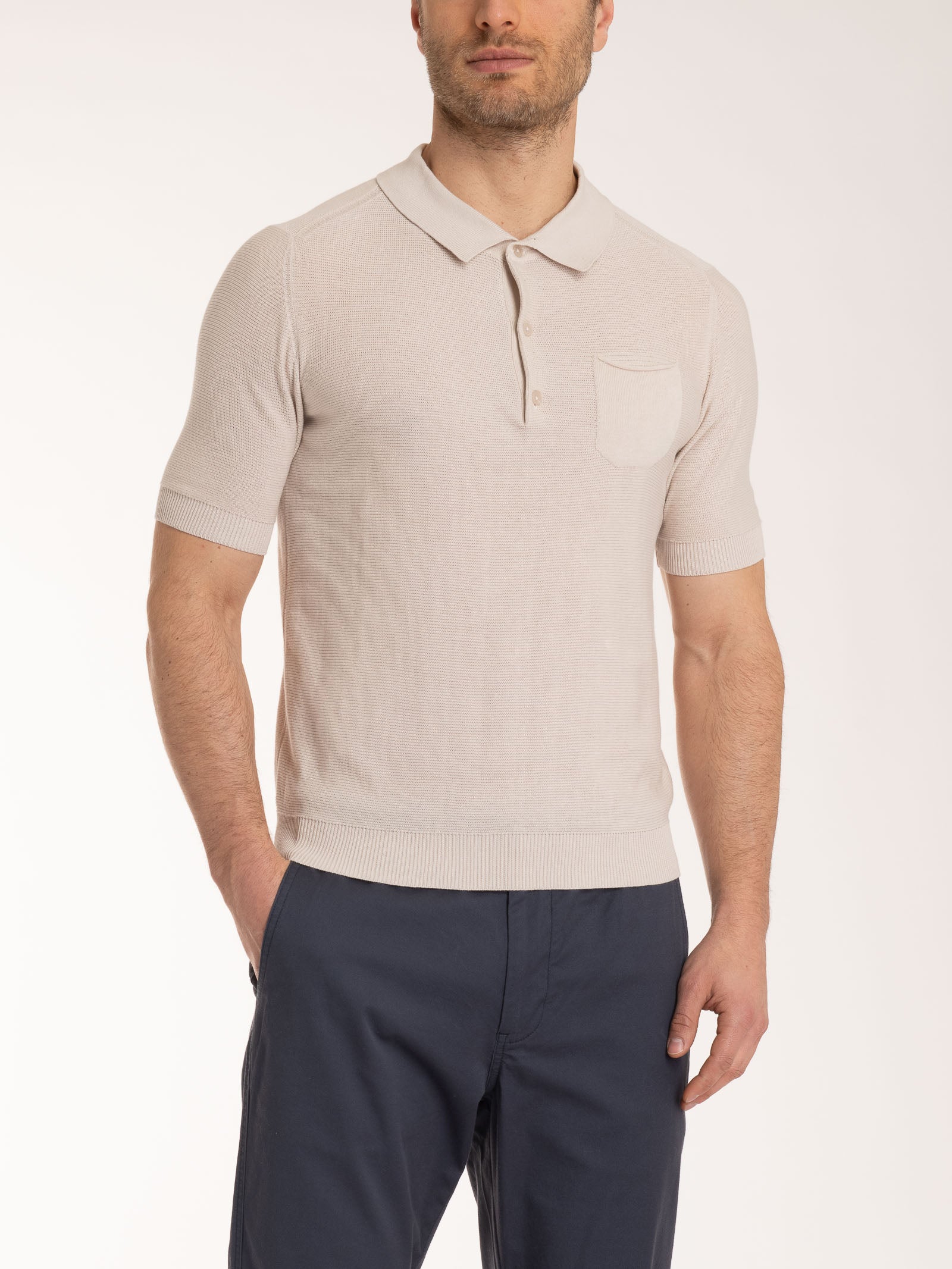 Ragno Cotone Polo Punto Links Cotone Champignon