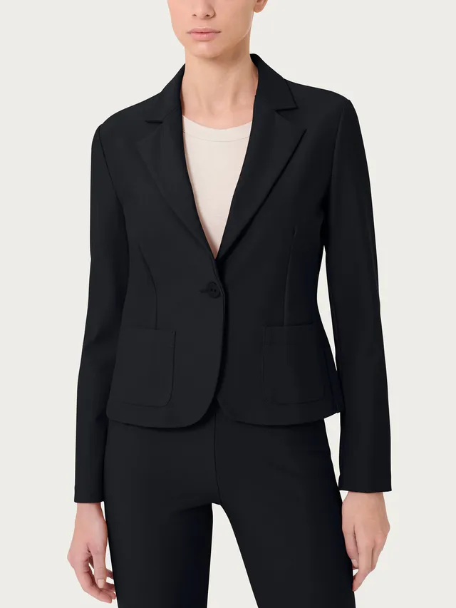 Ragno Compact blazer corto Black monopetto
