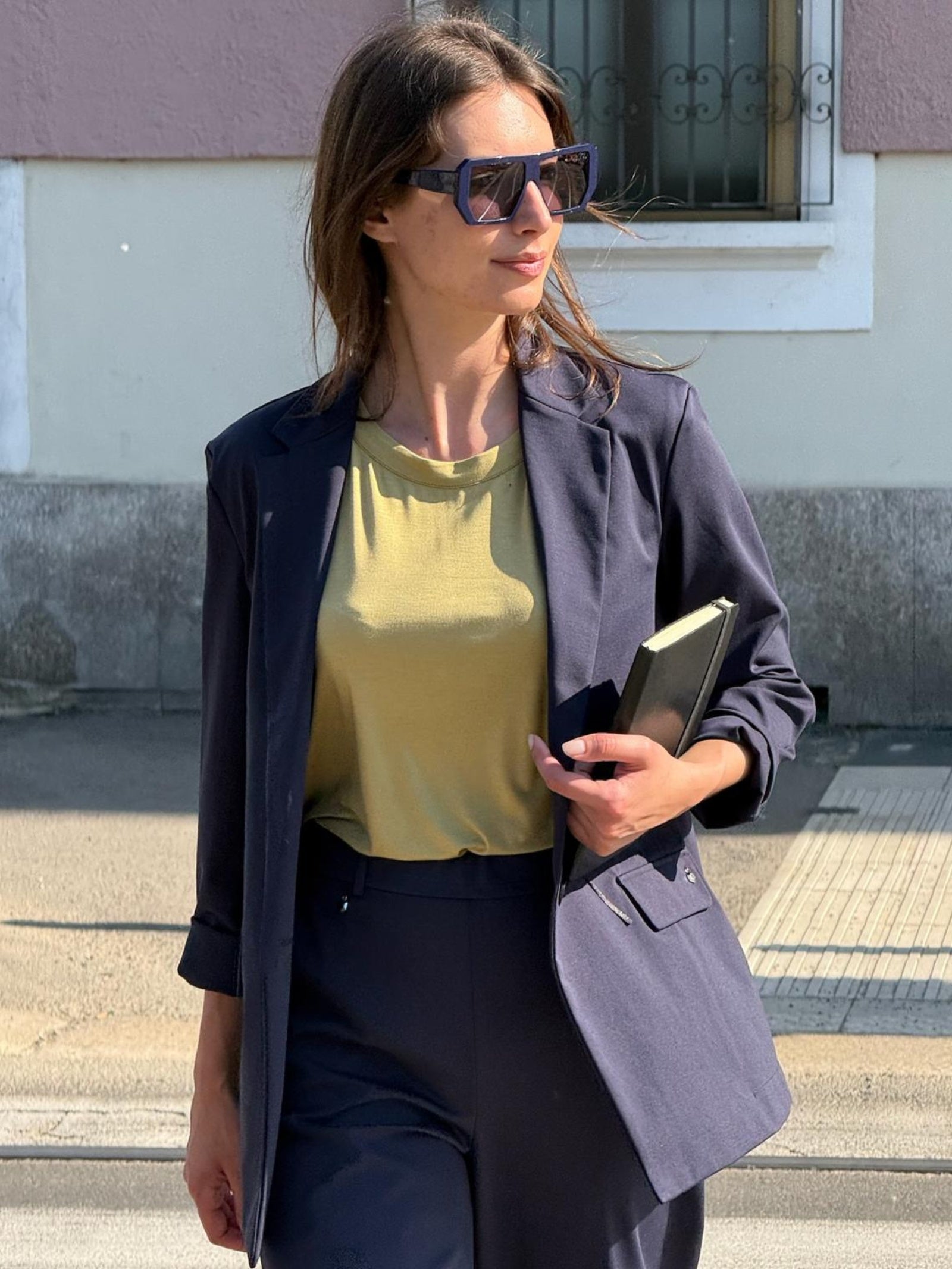Ragno maglietta manica corta viscosa khaki donna