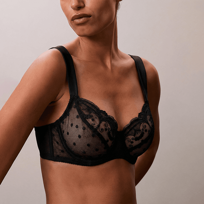 Maria Grazia Severi Noir Filigree completo intimo nero balconcino