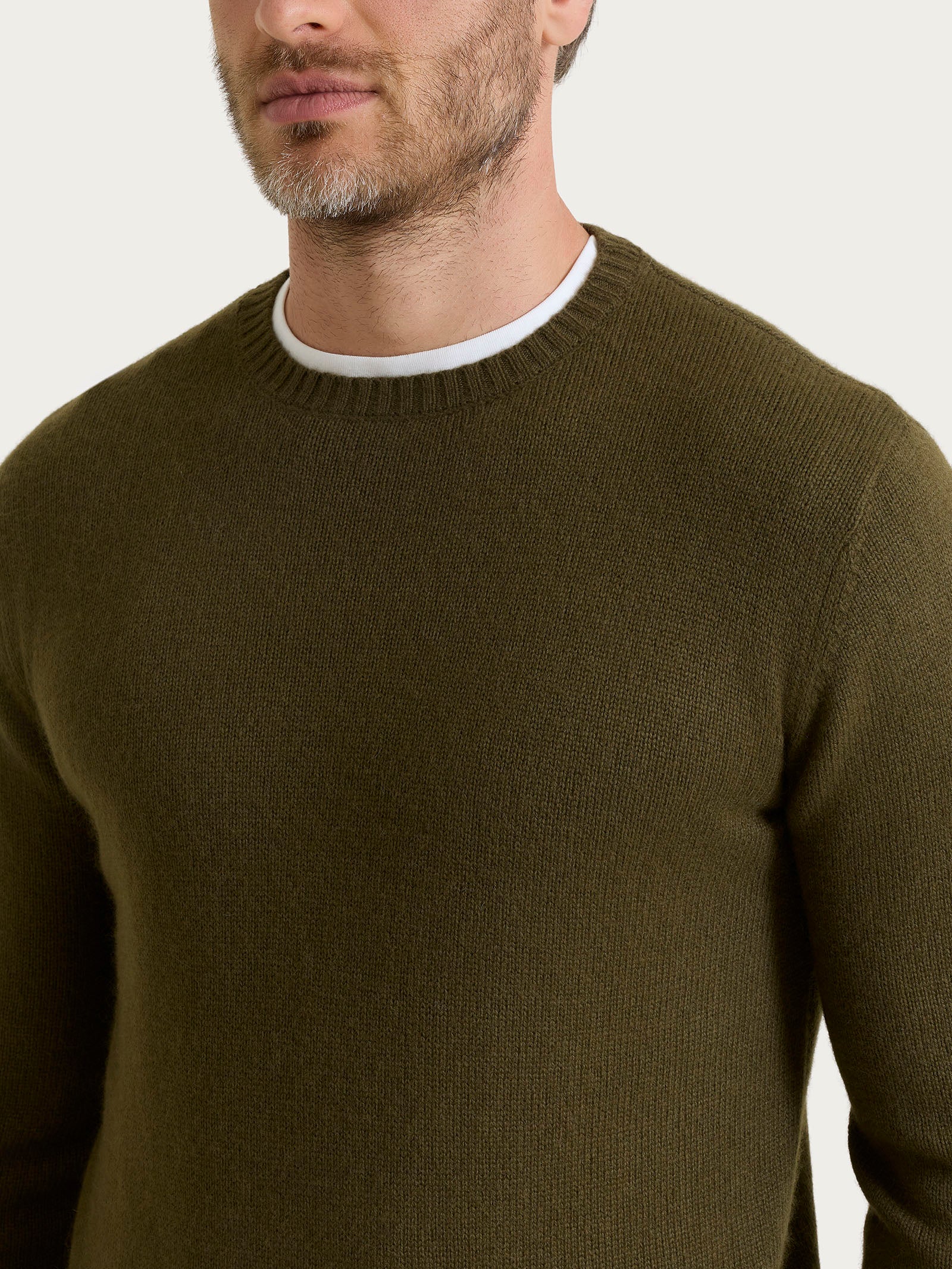 Ragno Four Seasons maglione girocollo Natural Soft olive