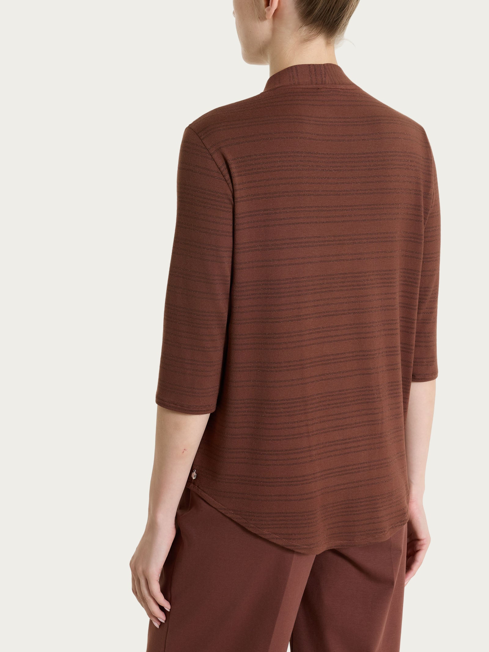 Ragno Viscosa Summer maglietta scollo V Cappuccino righe
