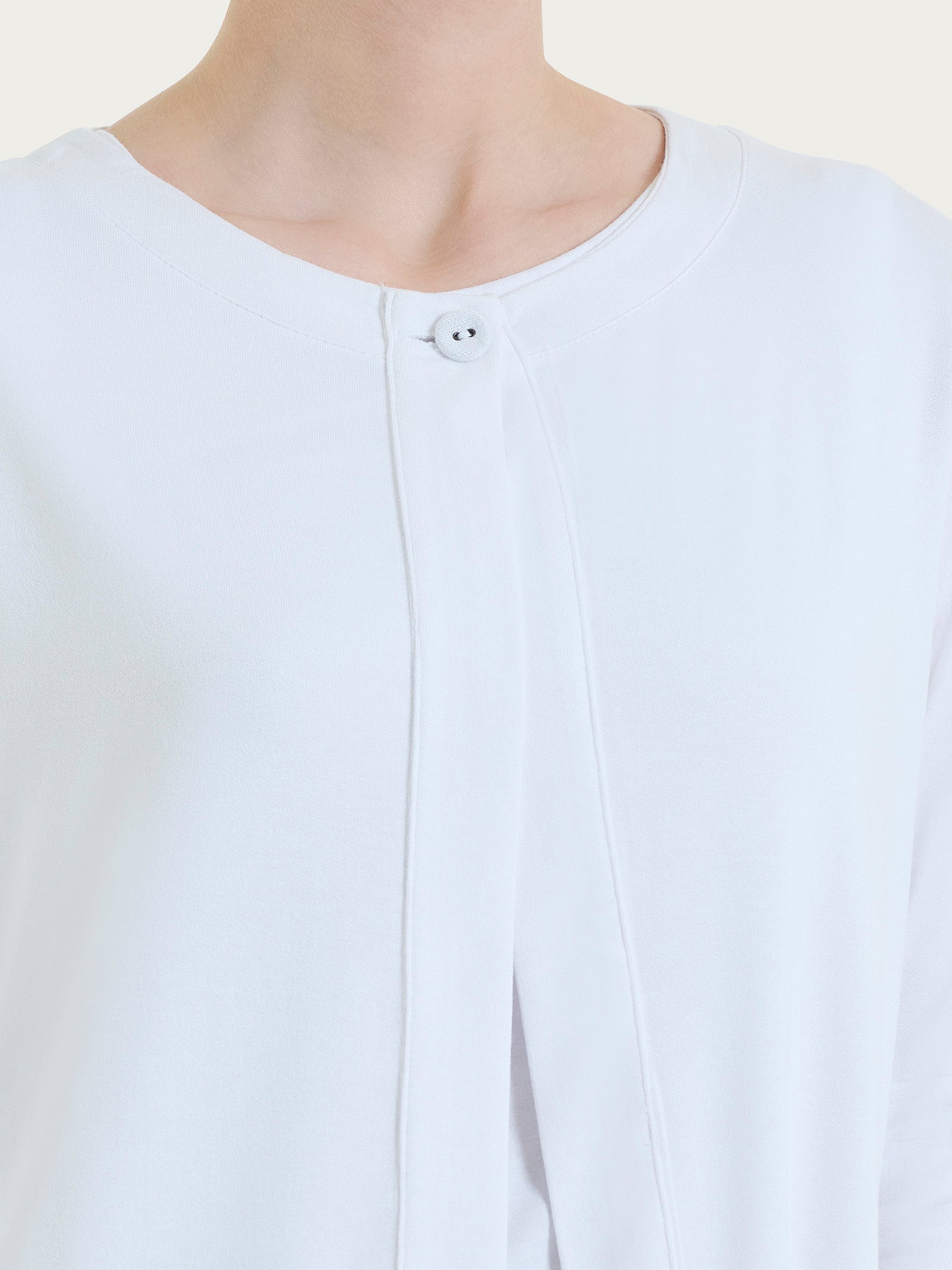 Ragno Viscosa Summer Cardigan Corto Bianco Manica 3/4