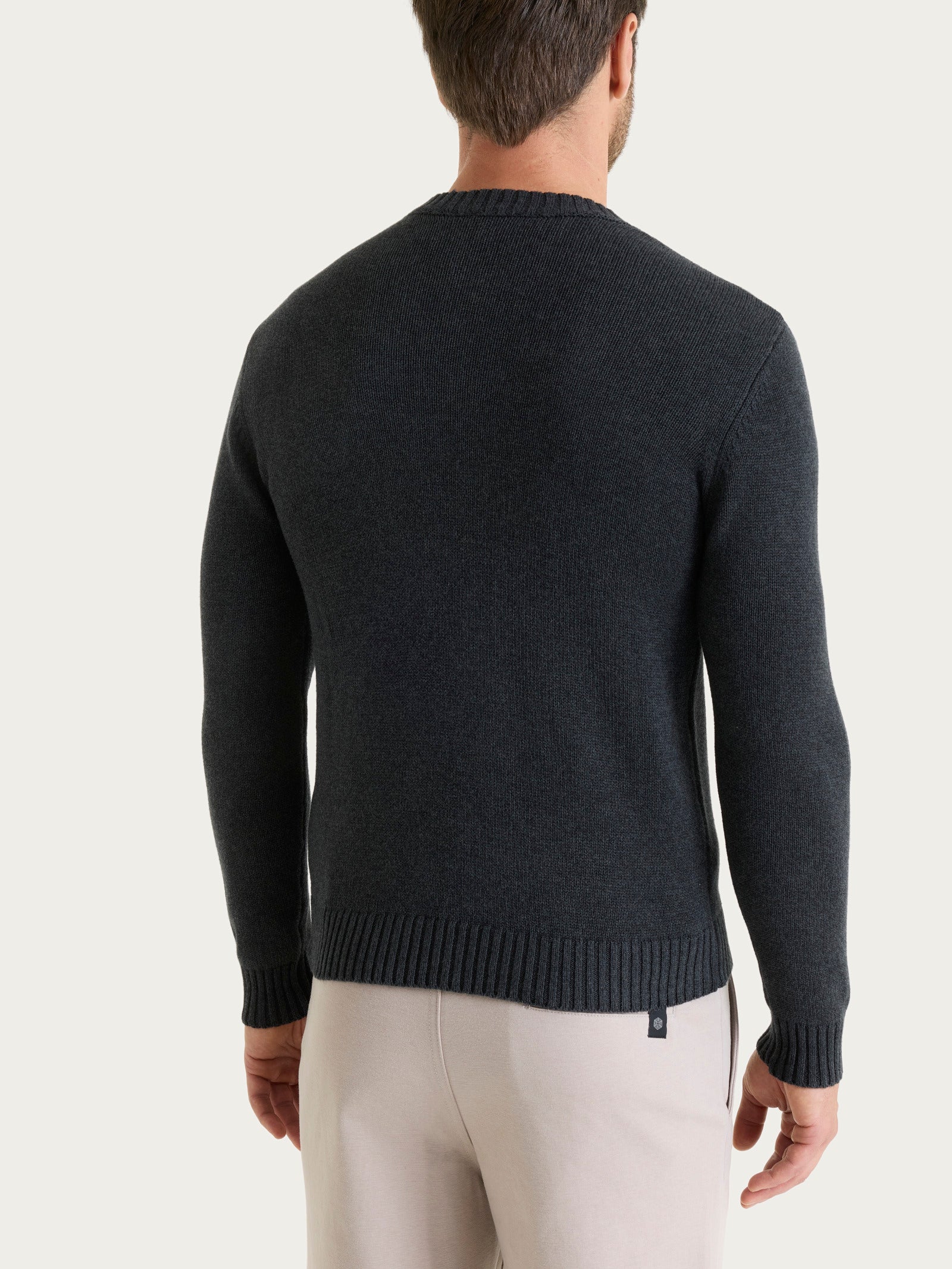 Ragno Winter Cotton Girocollo Pull Nero Cotone Uomo