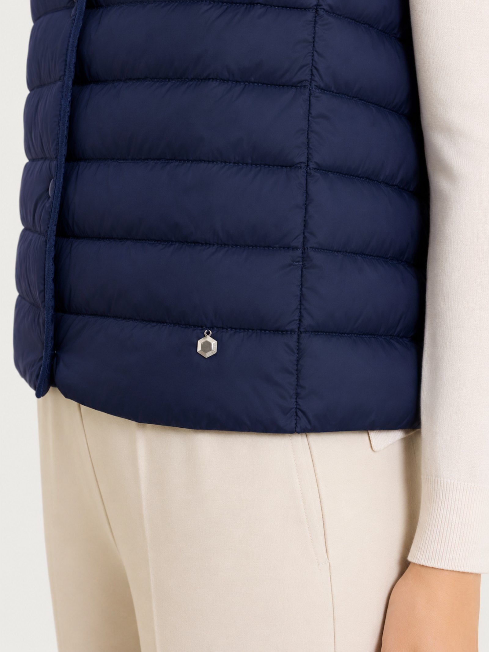 Ragno Ultralight Piumino smanicato blu trapuntato