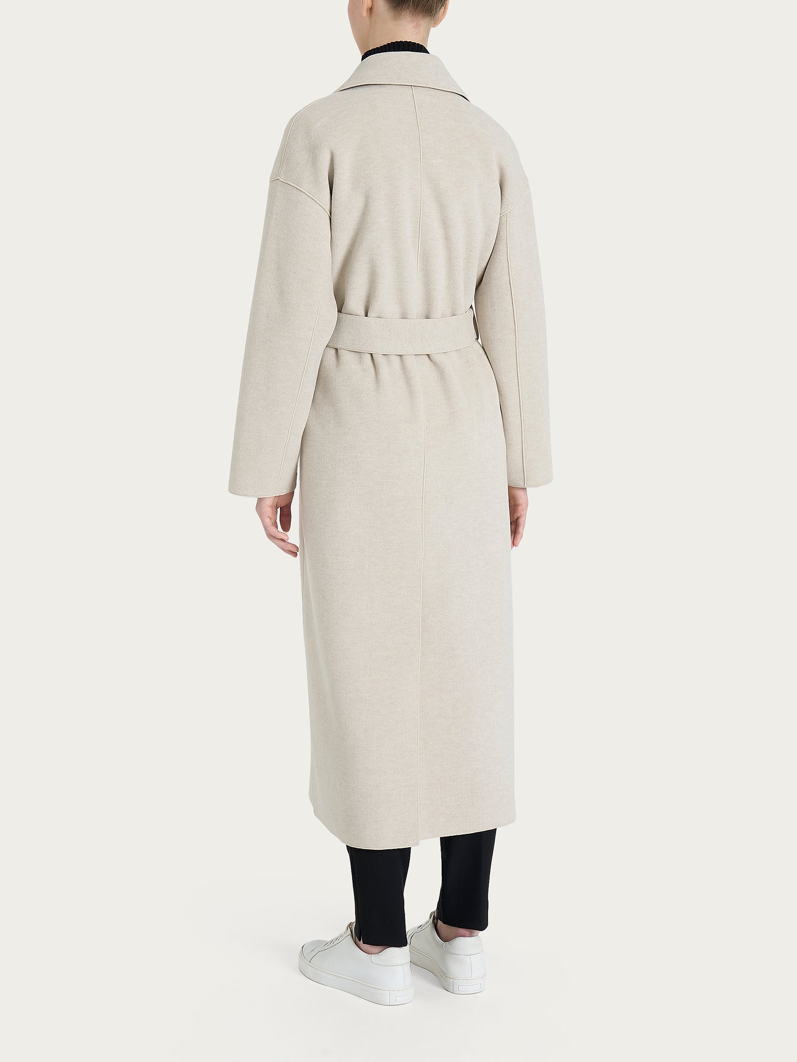 Ragno Vegan Wool cappotto lungo Champignon Mel caldo