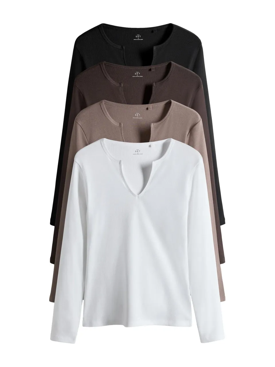 Geo Next The Set T-Shirt Intaglio Collo Donna x4