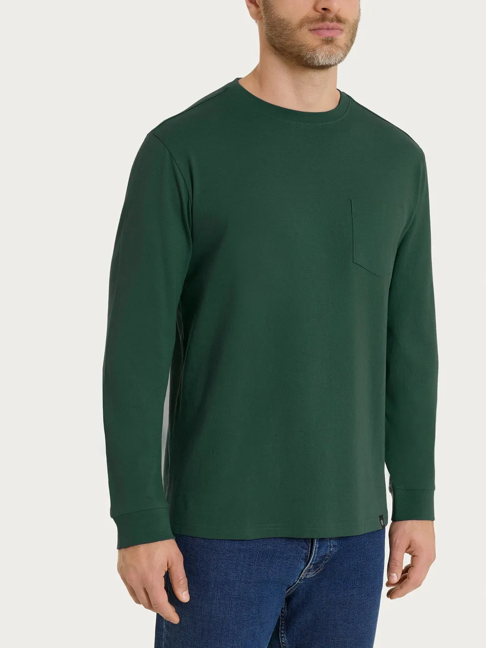 Ragno Heavy Duty Jersey Maglietta Manica Lunga Pineneedle cotone