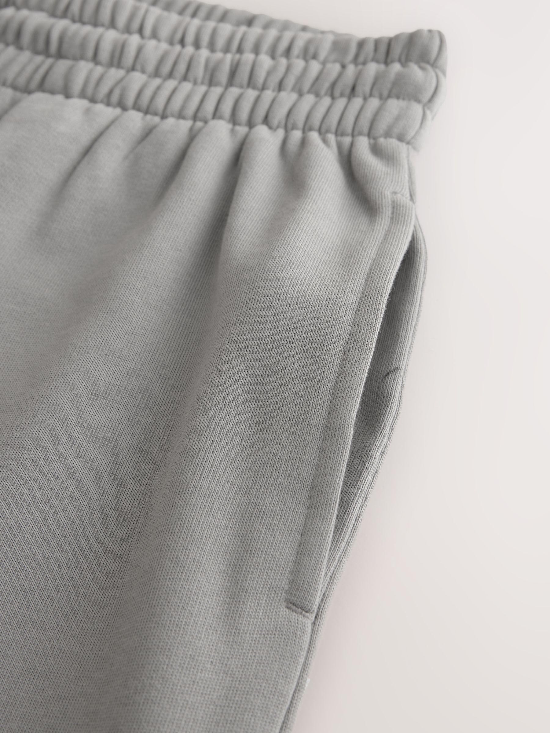 Next Pantaloni Jogging Uomo Felpa Pale Grey Elastico Caviglia
