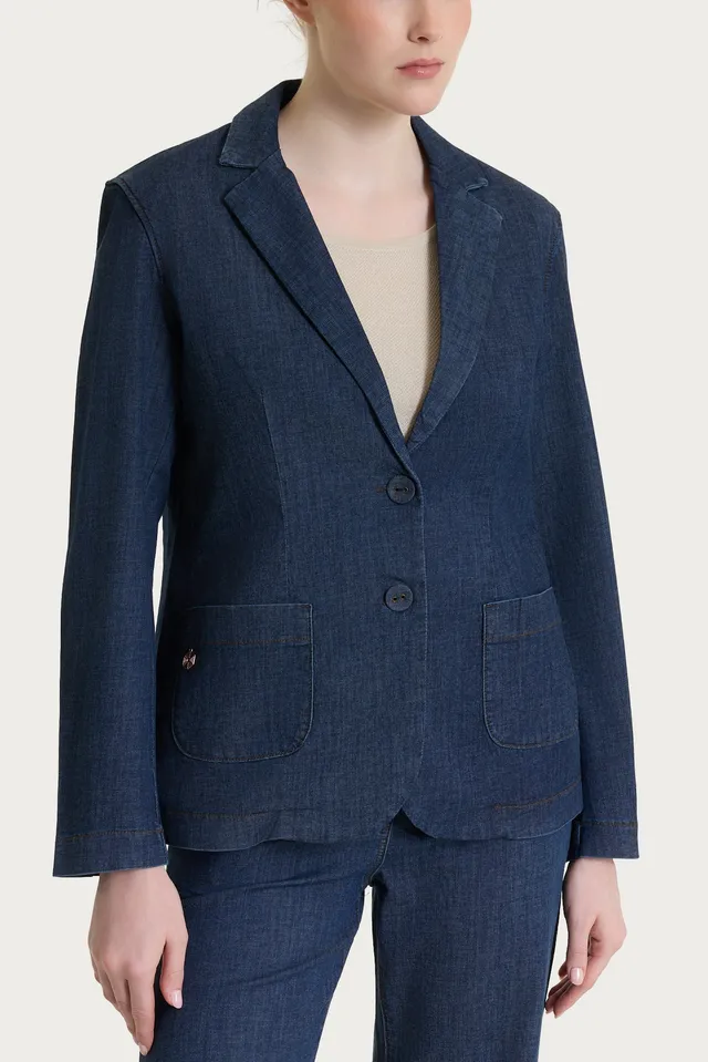 Ragno Light Denim blazer due bottoni jeans blu