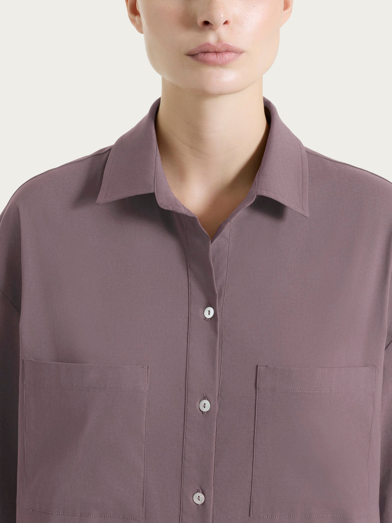 Ragno Super Fresh Camicia Corta Tasche Plum Truffle
