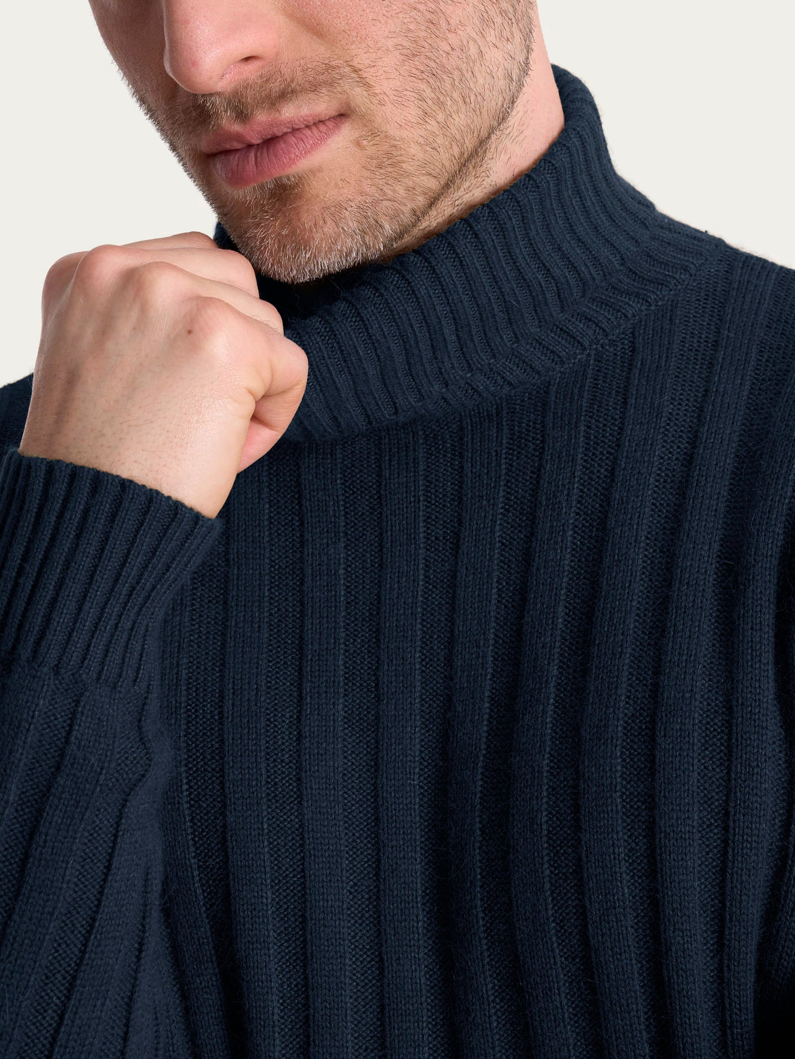 Ragno Natural Soft Dolcevita Uomo Costa Piatta Bleu