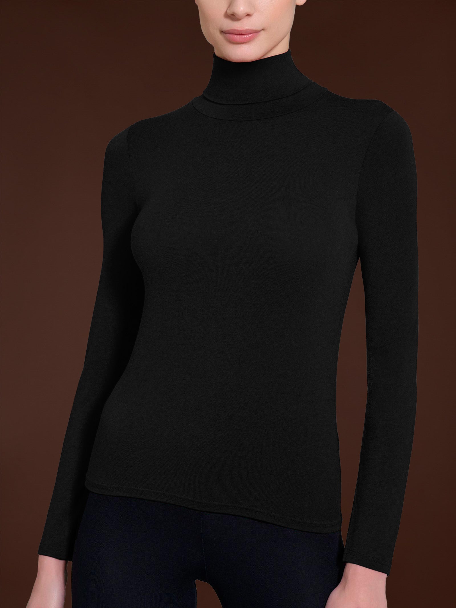 Ragno Tenderwool Dolcevita maglietta nero misto lana
