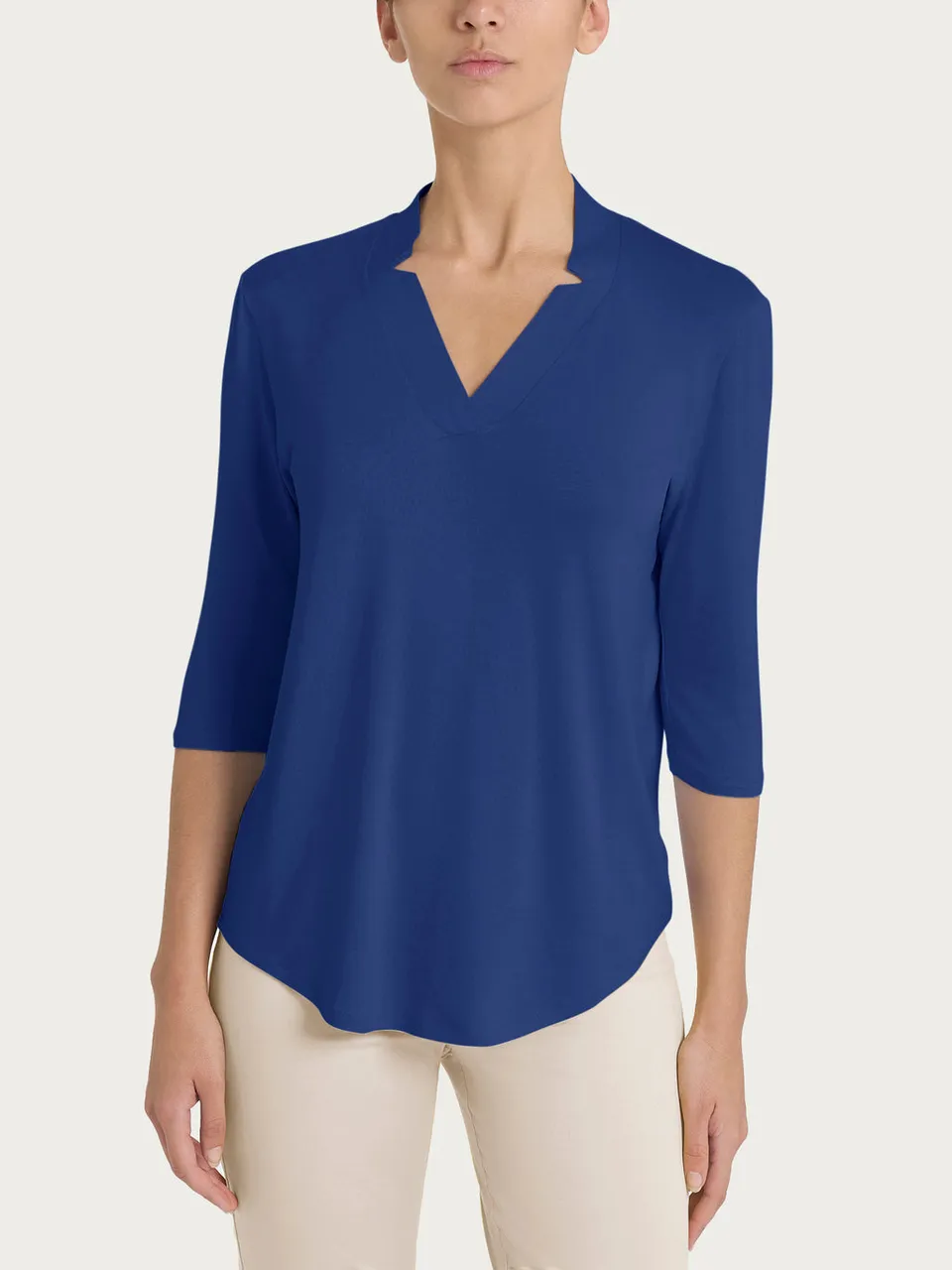 Ragno Viscosa Summer maglietta scollo a V mirtillo manica 3/4