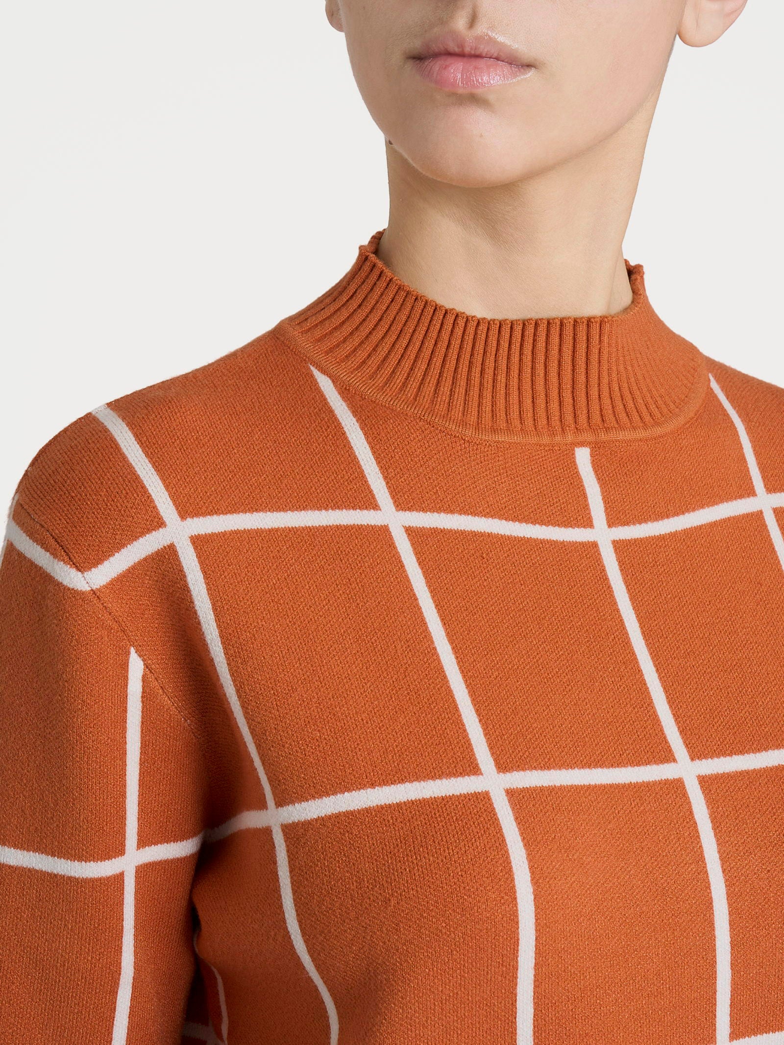 Ragno Super Soft Lupetto Check Maglia Fant. Rust calda