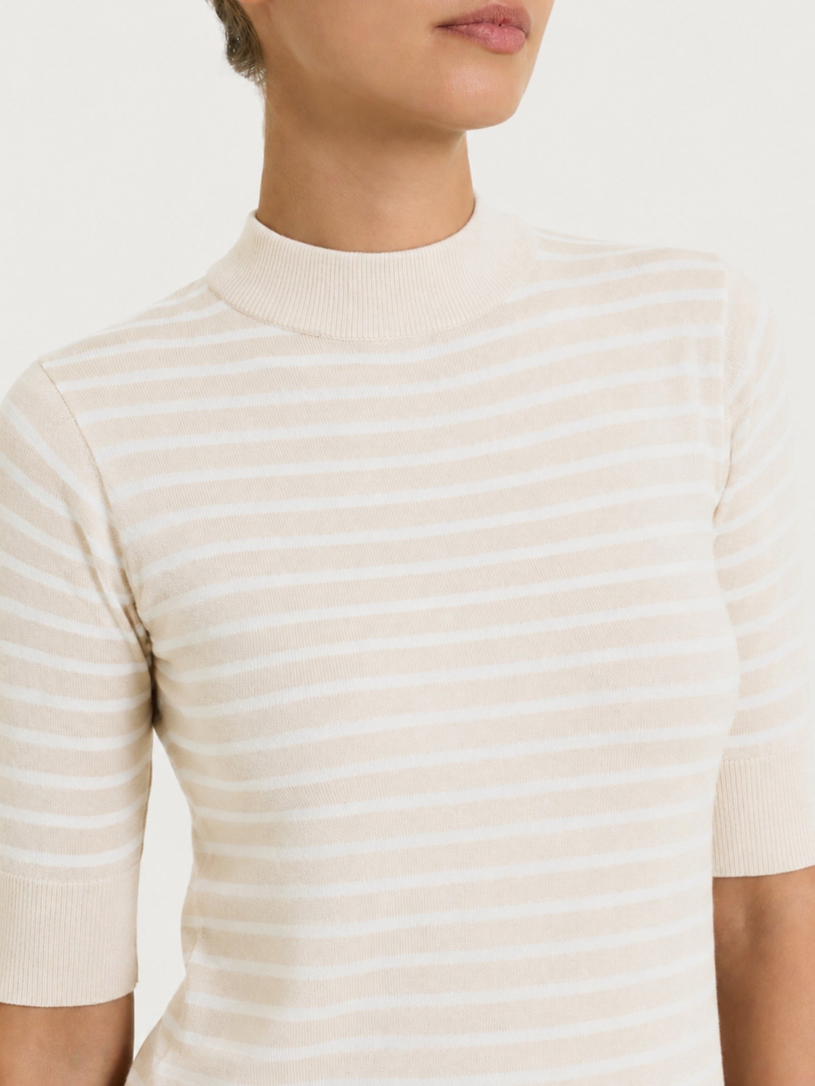 Ragno Four Seasons Lupetto a righe maglia Champignon