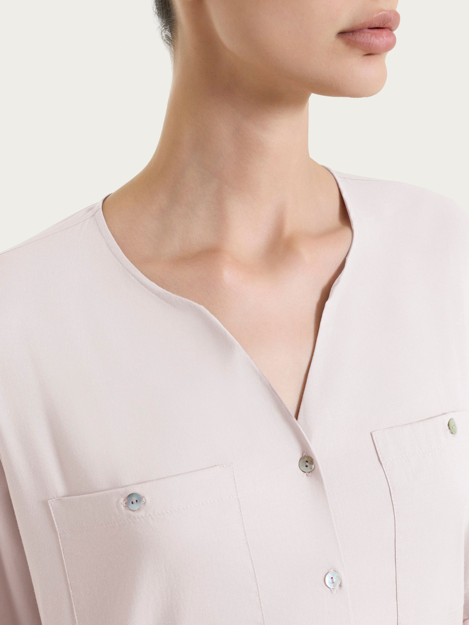 Ragno Viscosa Summer camicia Voile Hushed Violet morbida