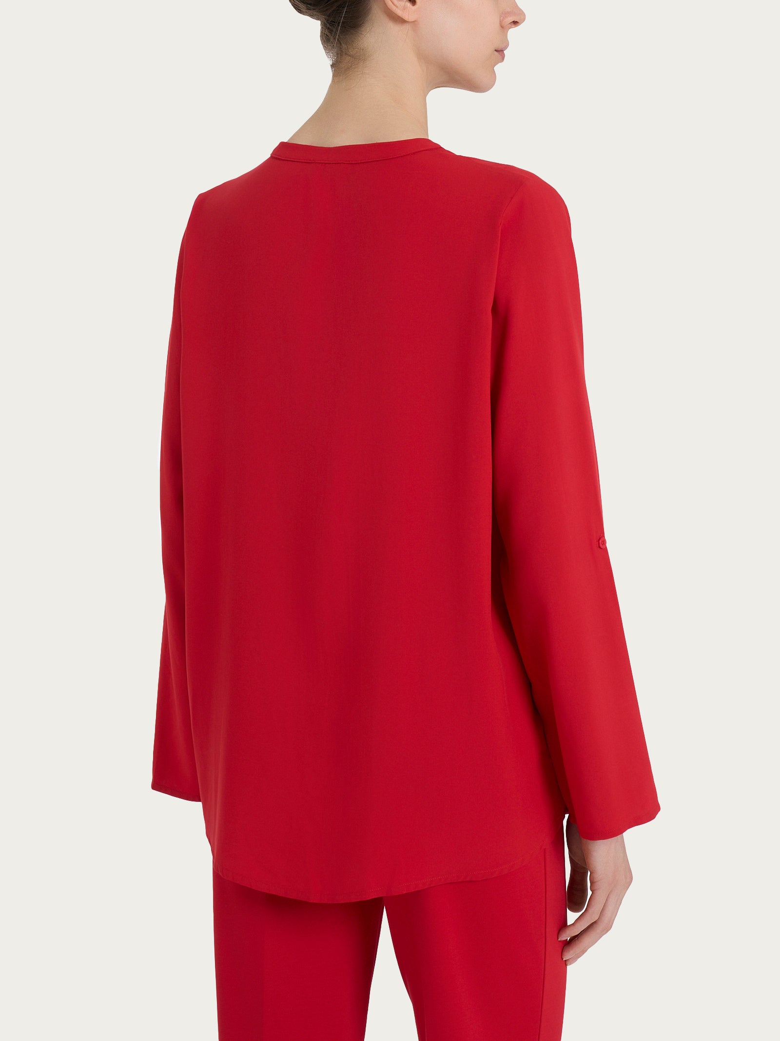 Ragno EcoSeta Camicia Collo Coreana Manica Lunga Salsa