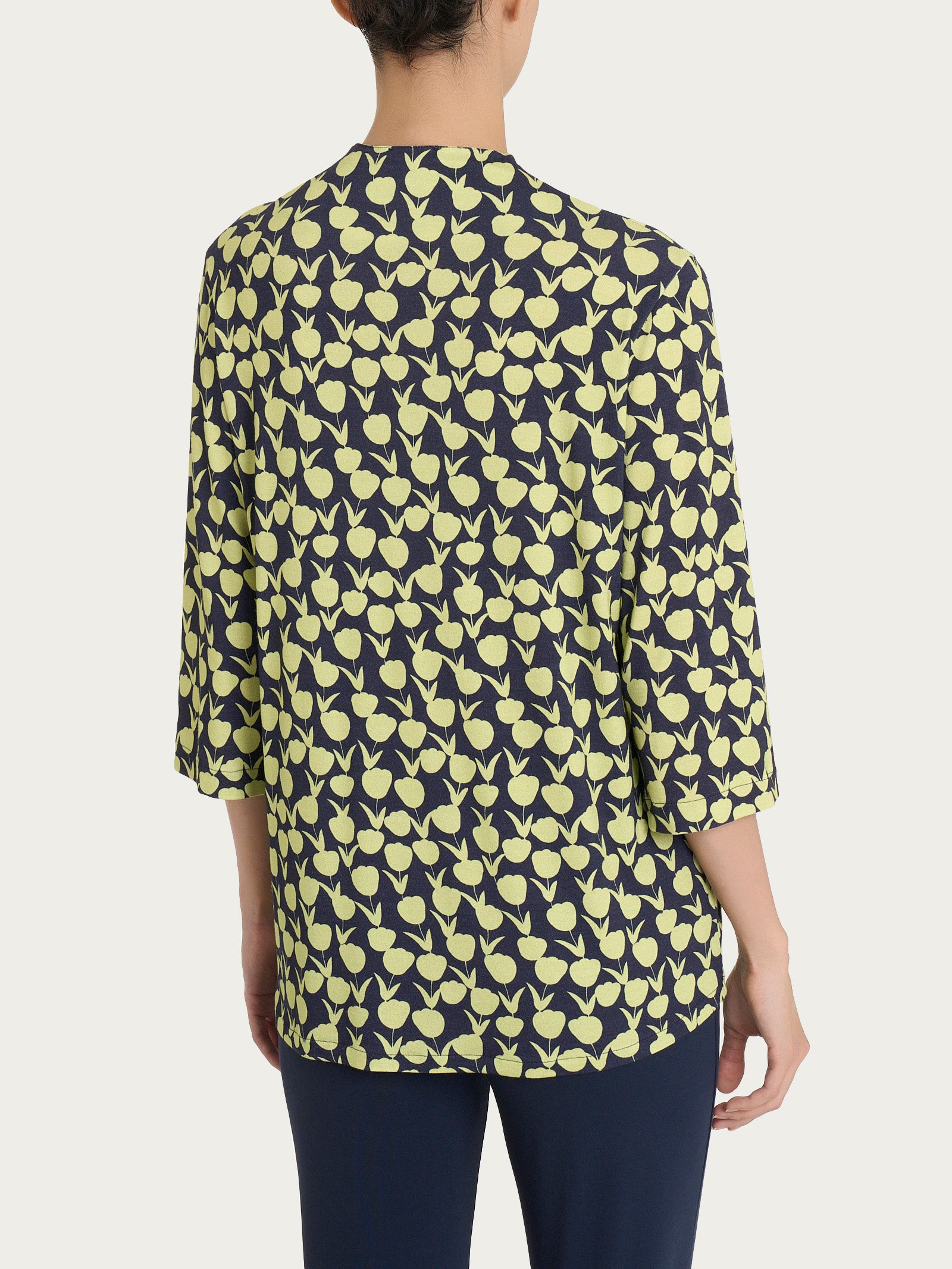 Ragno Crêpe Scollo a V maglietta Shadow Lime viscosa