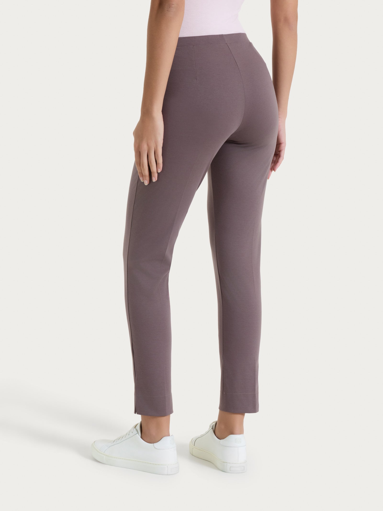 Ragno Compact Light Pantalone Capri Plum Truffle Skinny