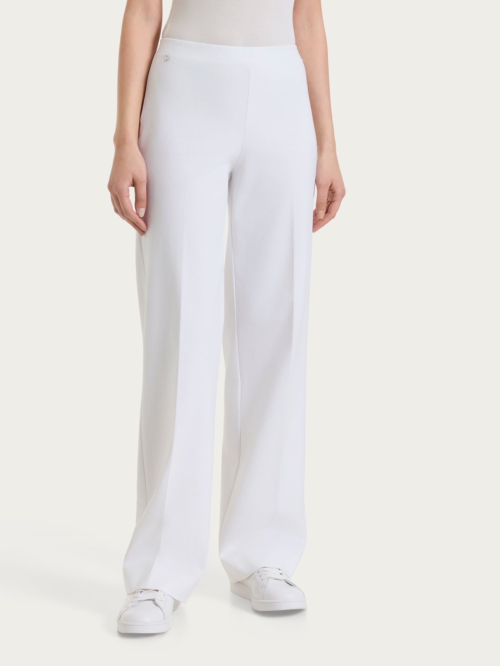 Ragno Compact Light pantalone ampio Bianco wide leg