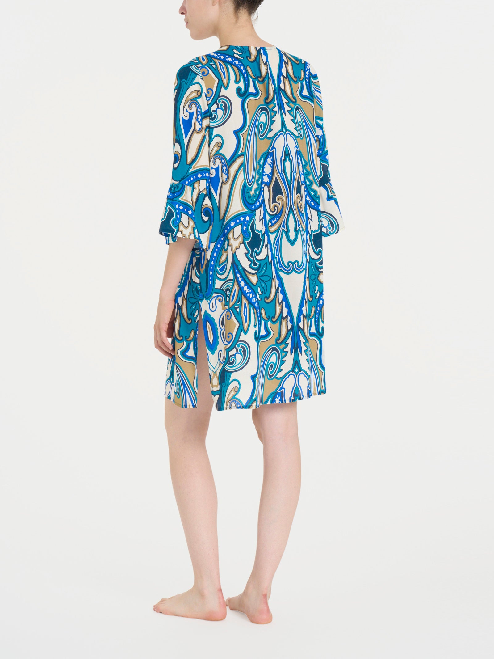 Ragno EcoSeta Caftano 3/4 copricostume dazzling blue