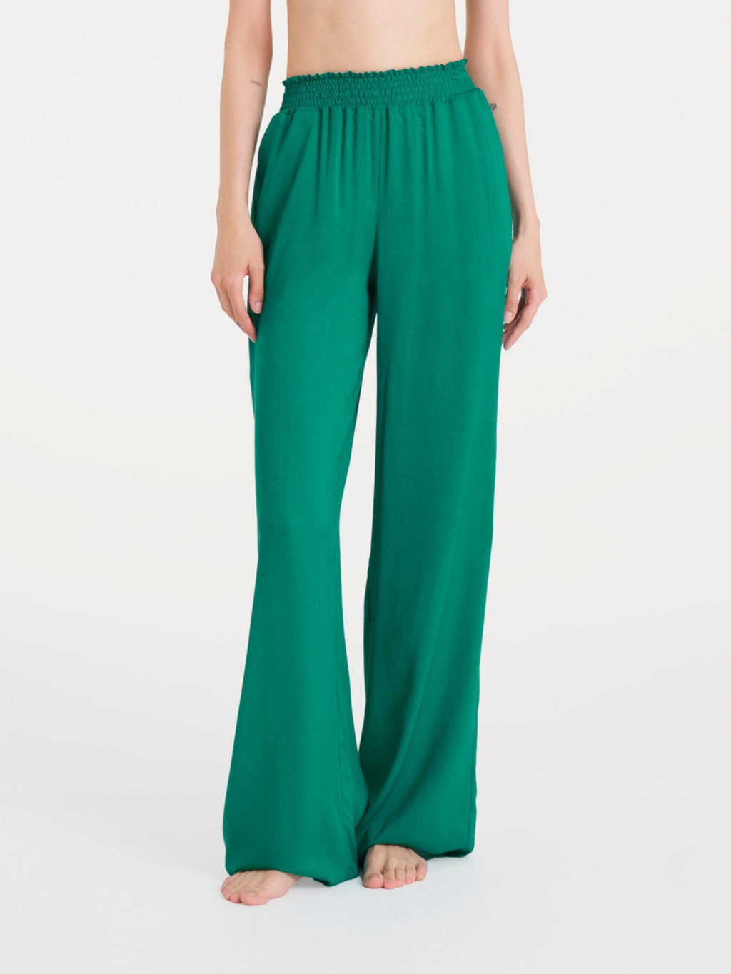 Ragno EcoSeta Wide Pants with Gathering pantaloni Bayou