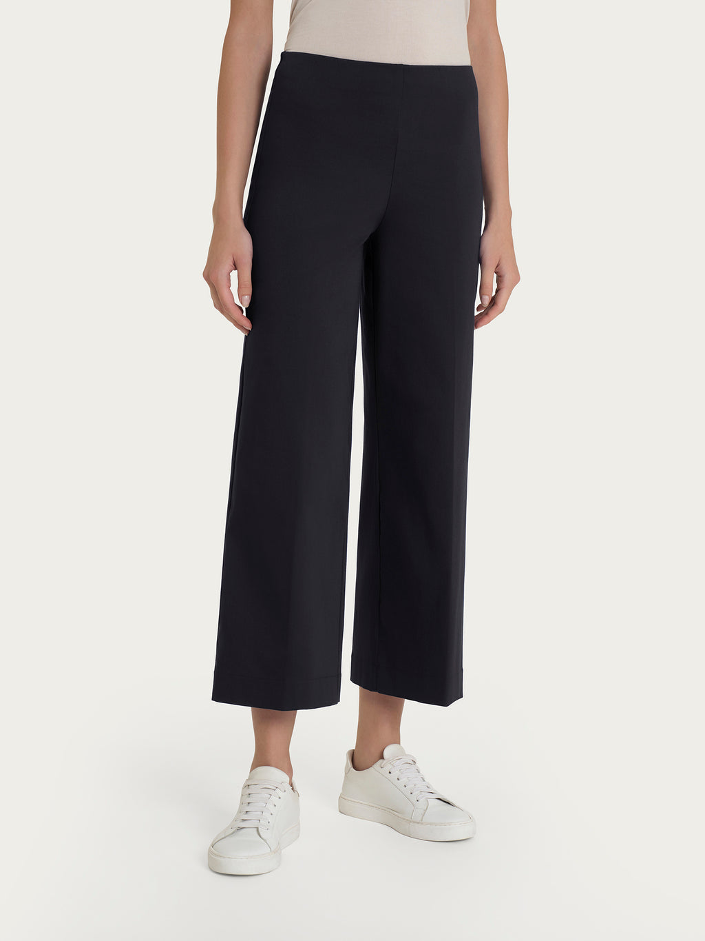 Ragno Satin Power Pantaloni Cropped Larghi neri satin