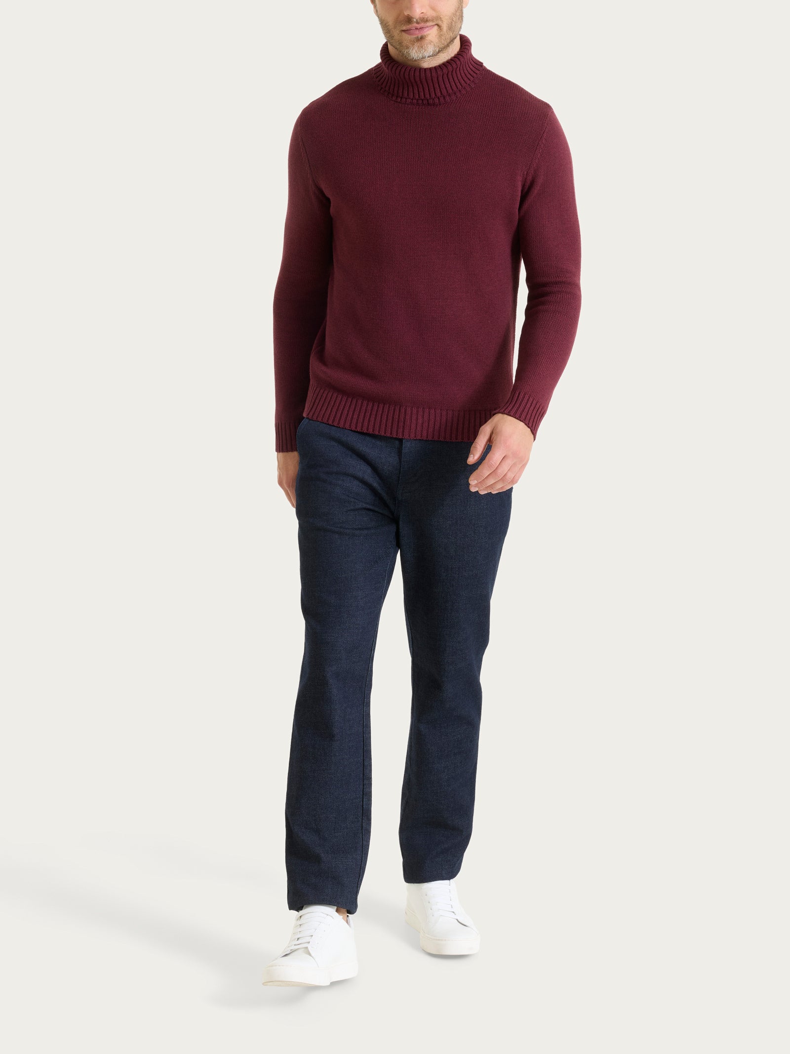 Ragno Winter Cotton dolcevita uomo viola regular