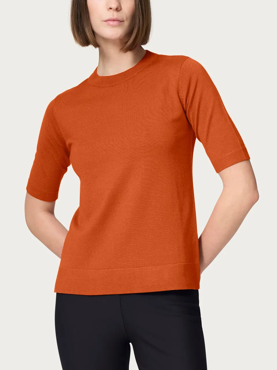 Ragno Four Seasons Maglia Girocollo Manica Corta Rust leggera