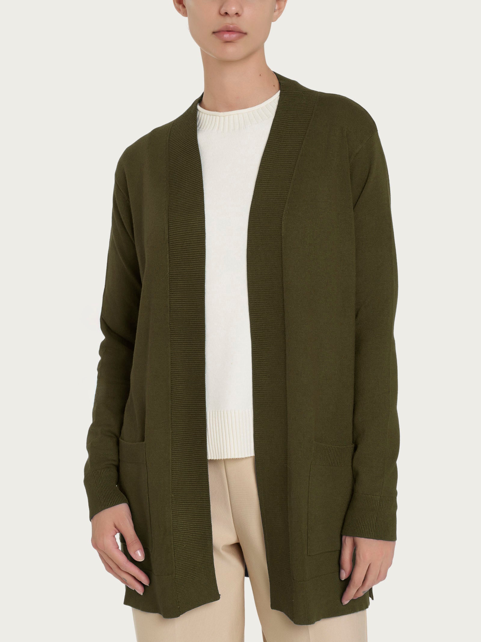 Ragno Four Seasons cardigan donna Dark Olive
