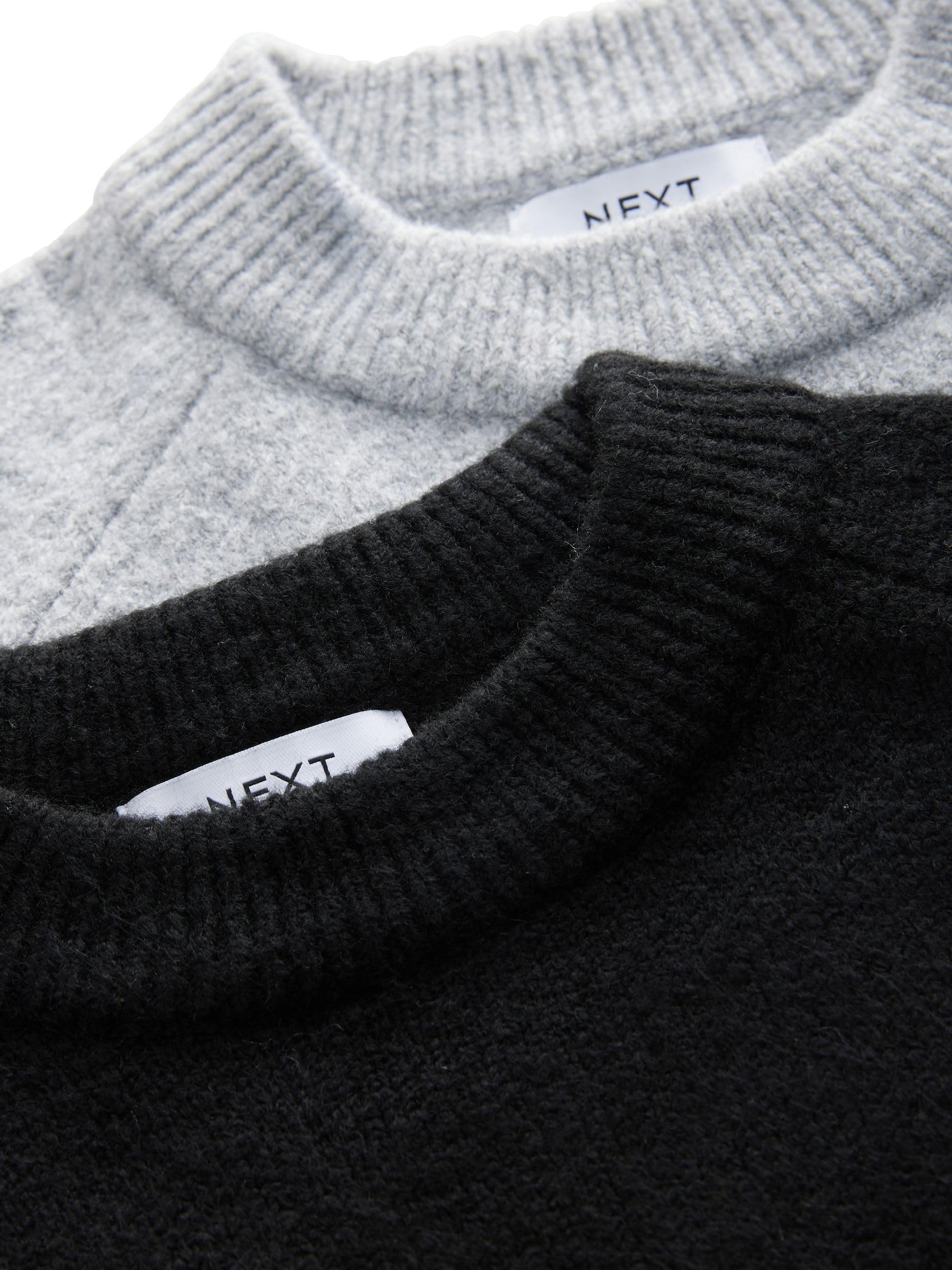 Geo Next THE SET T-Shirt Maglia Girocollo 2 Pezzi Nero Grigio
