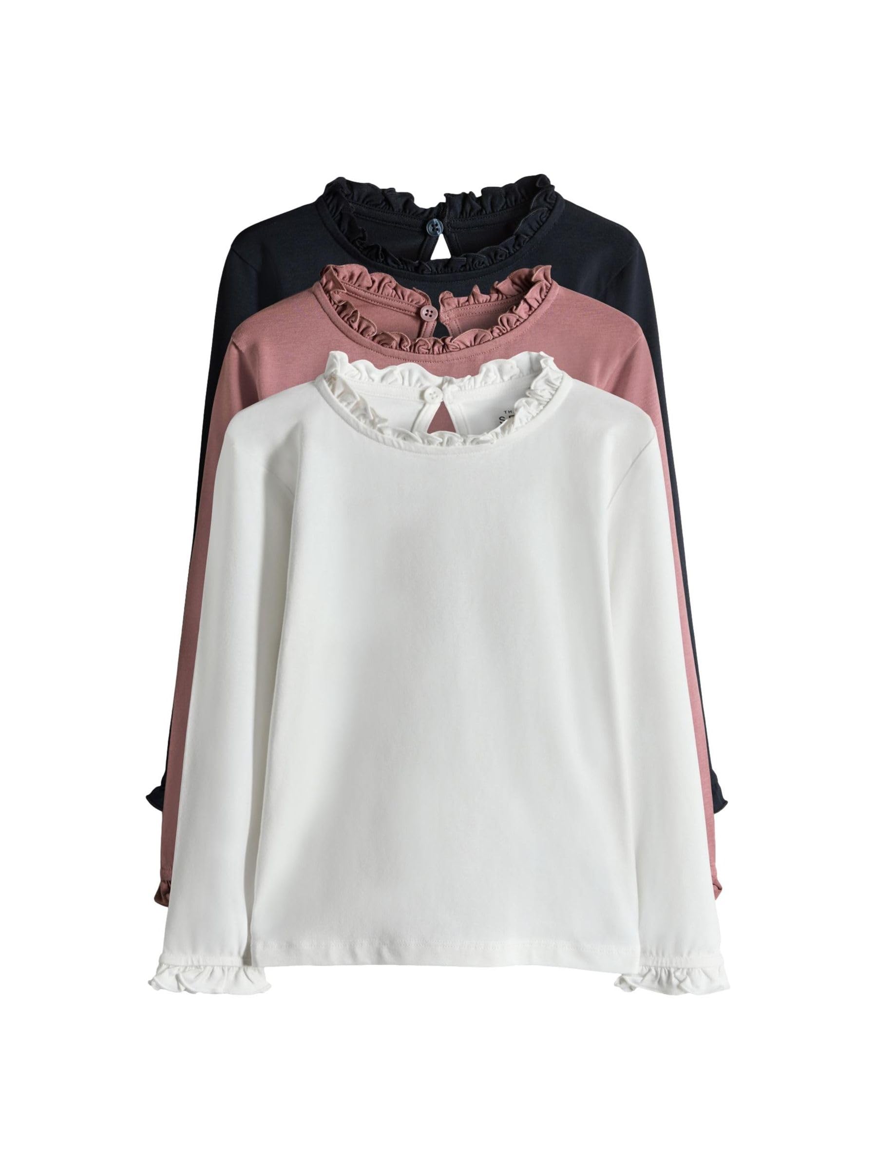 Next The Set Magliette Bambina Manica Lunga x3 Volant