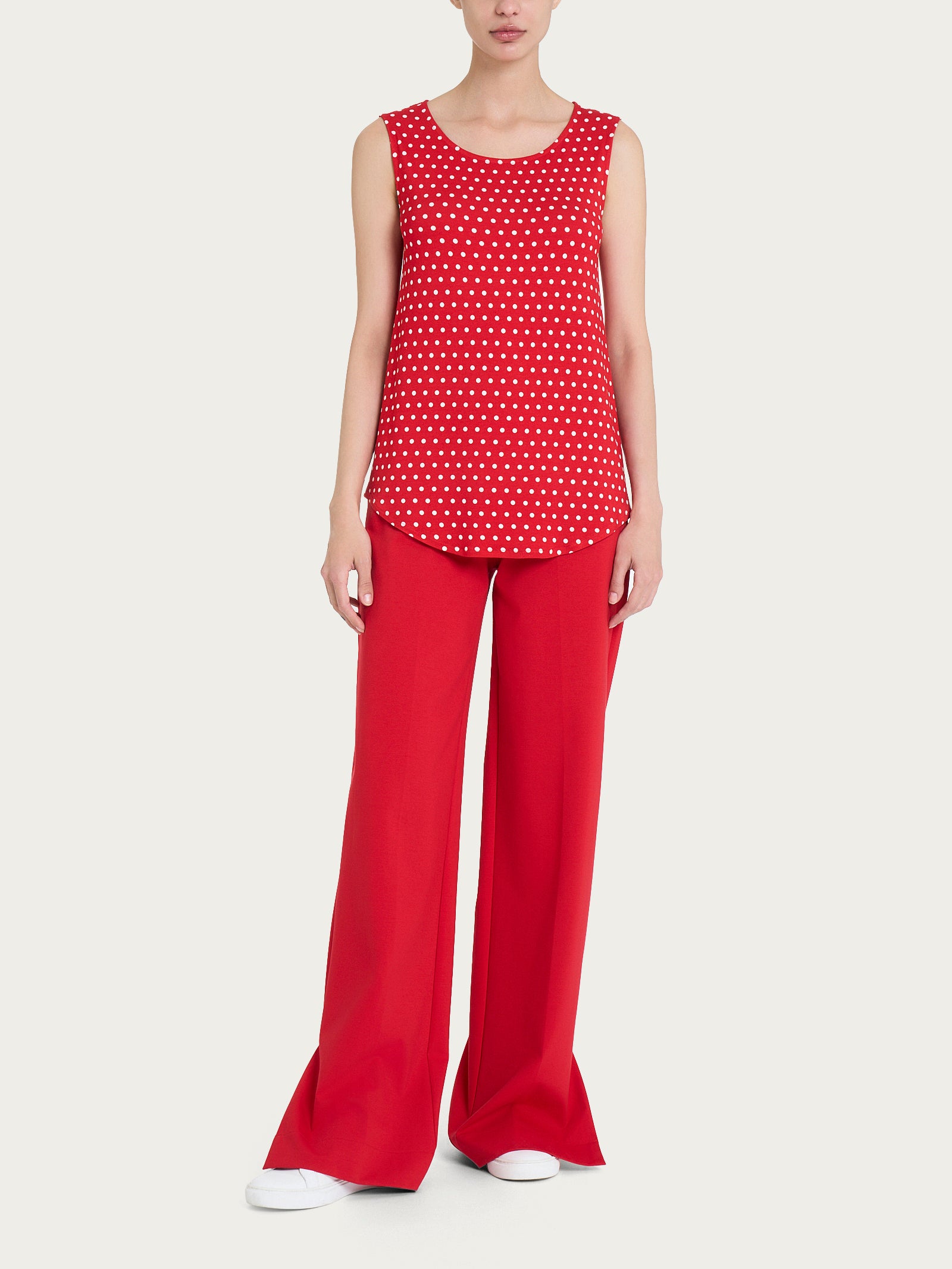 Ragno Viscosa Summer Top Dots Smanicato Fant. Salsa