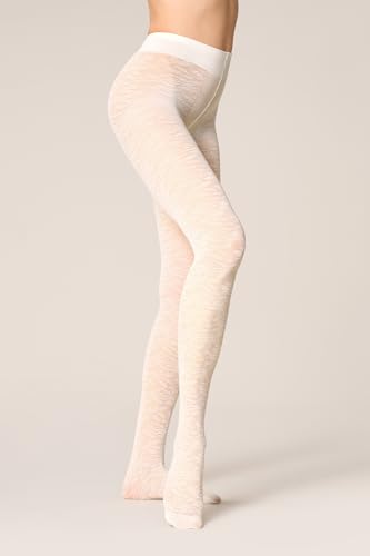 Goldenpoint Collant Effetto Pizzo Donna Nero taglia L coprente