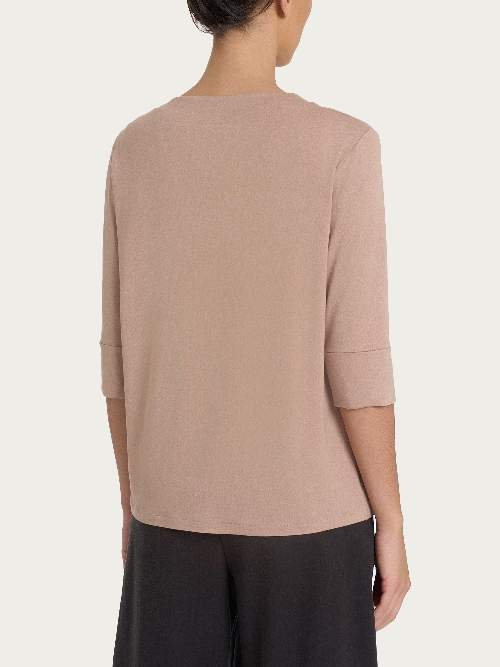 Ragno jersey viscosa crêpe cardigan corto donna Warm Taupe