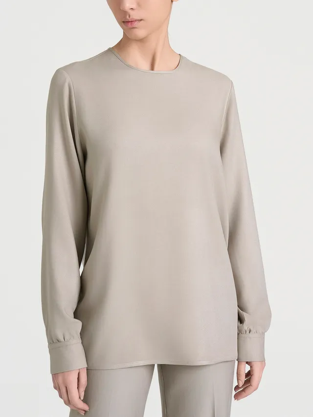 Ragno EcoSeta Blusa Girocollo String viscosa manica lunga