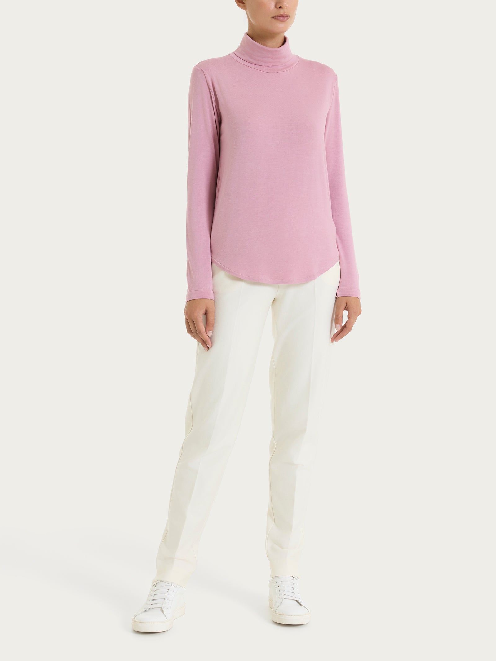 Ragno Eco Viscosa Dolcevita Collo Alto Lilas