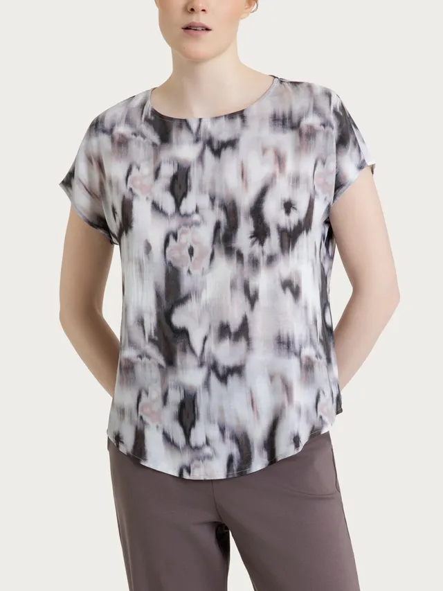 Ragno Blusa Donna Viscosa Fantasia Raisin