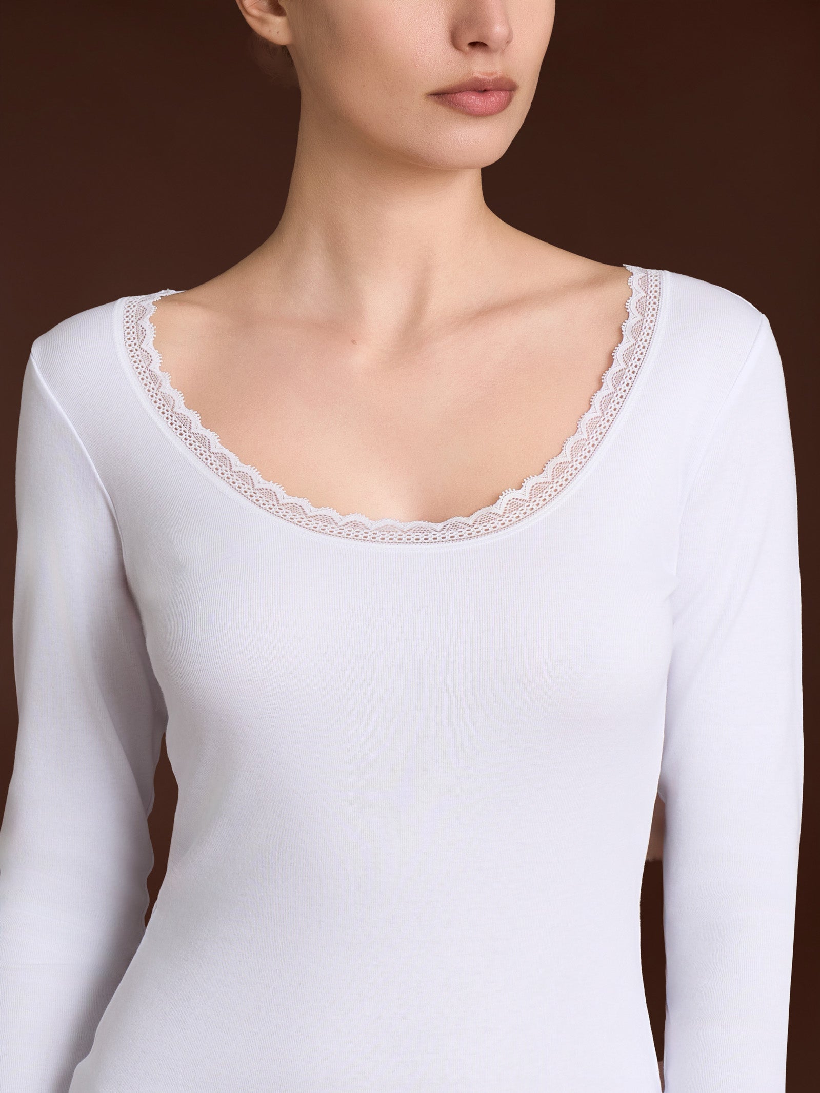 Ragno Thermo Cotton maglietta manica lunga bianco caldo cotone