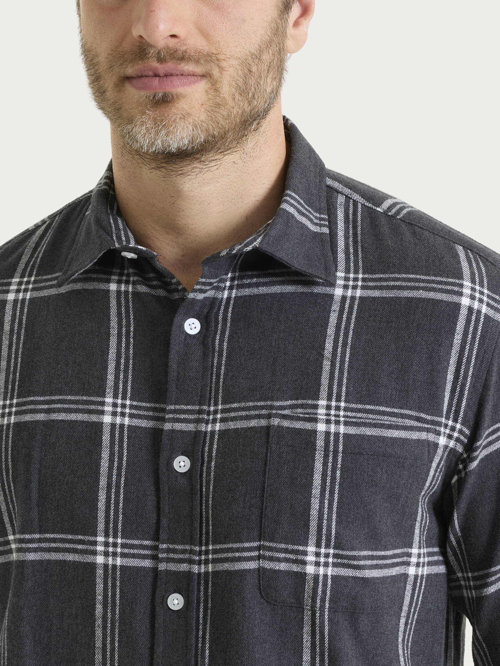 Ragno Cotton Flannel camicia uomo Fant.Antracite tartan
