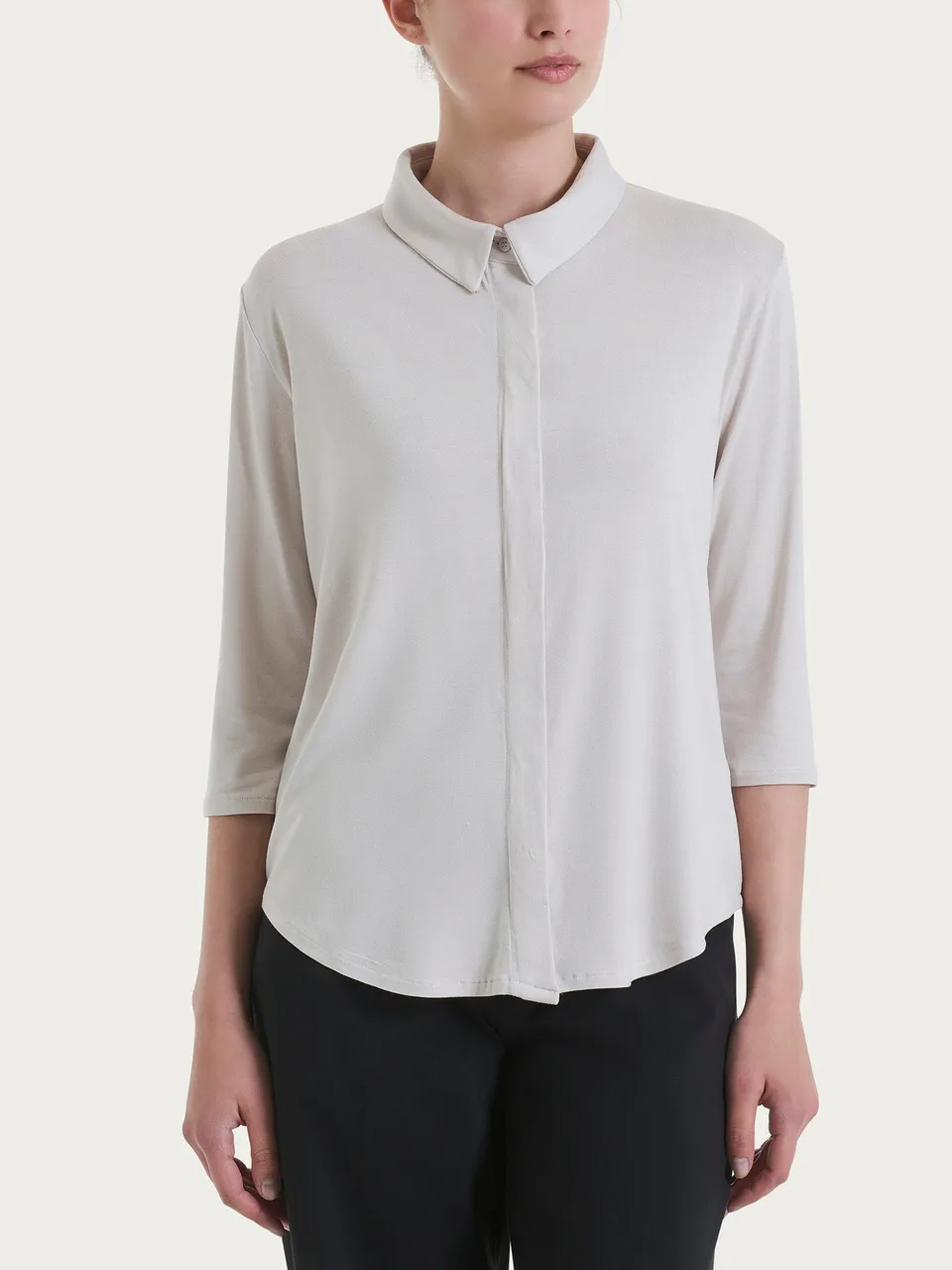 Ragno Viscosa Summer Maglia Camicia camicia Champignon