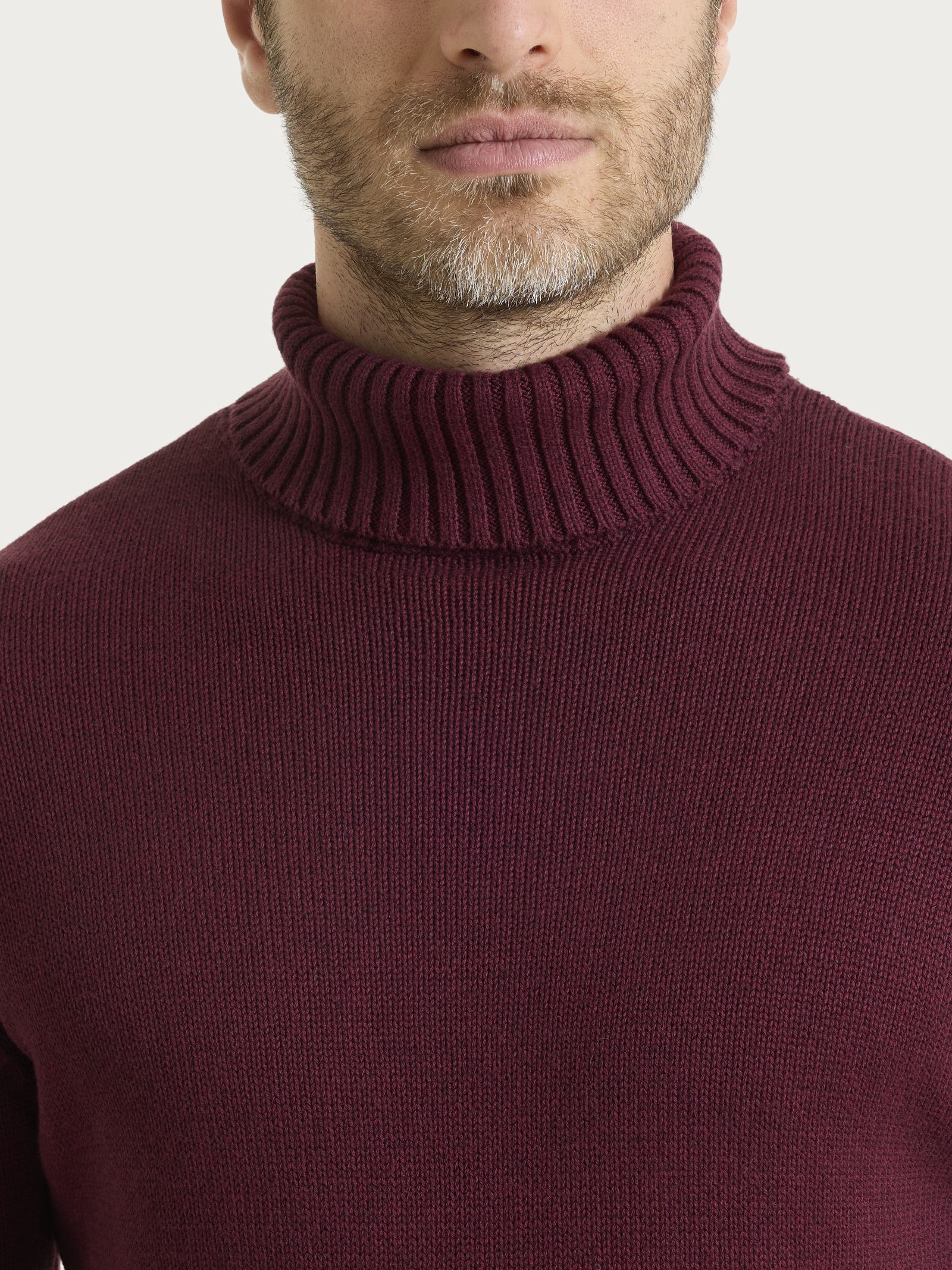 Ragno Winter Cotton dolcevita uomo viola regular
