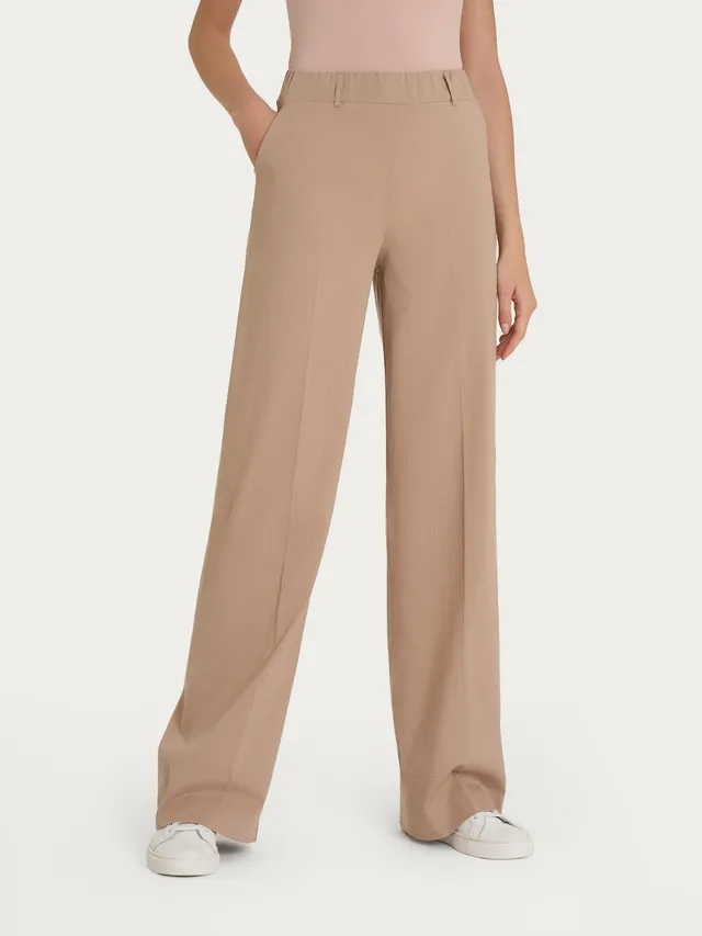 Ragno Super Natural Pantalone Donna Warm Taupe wide leg