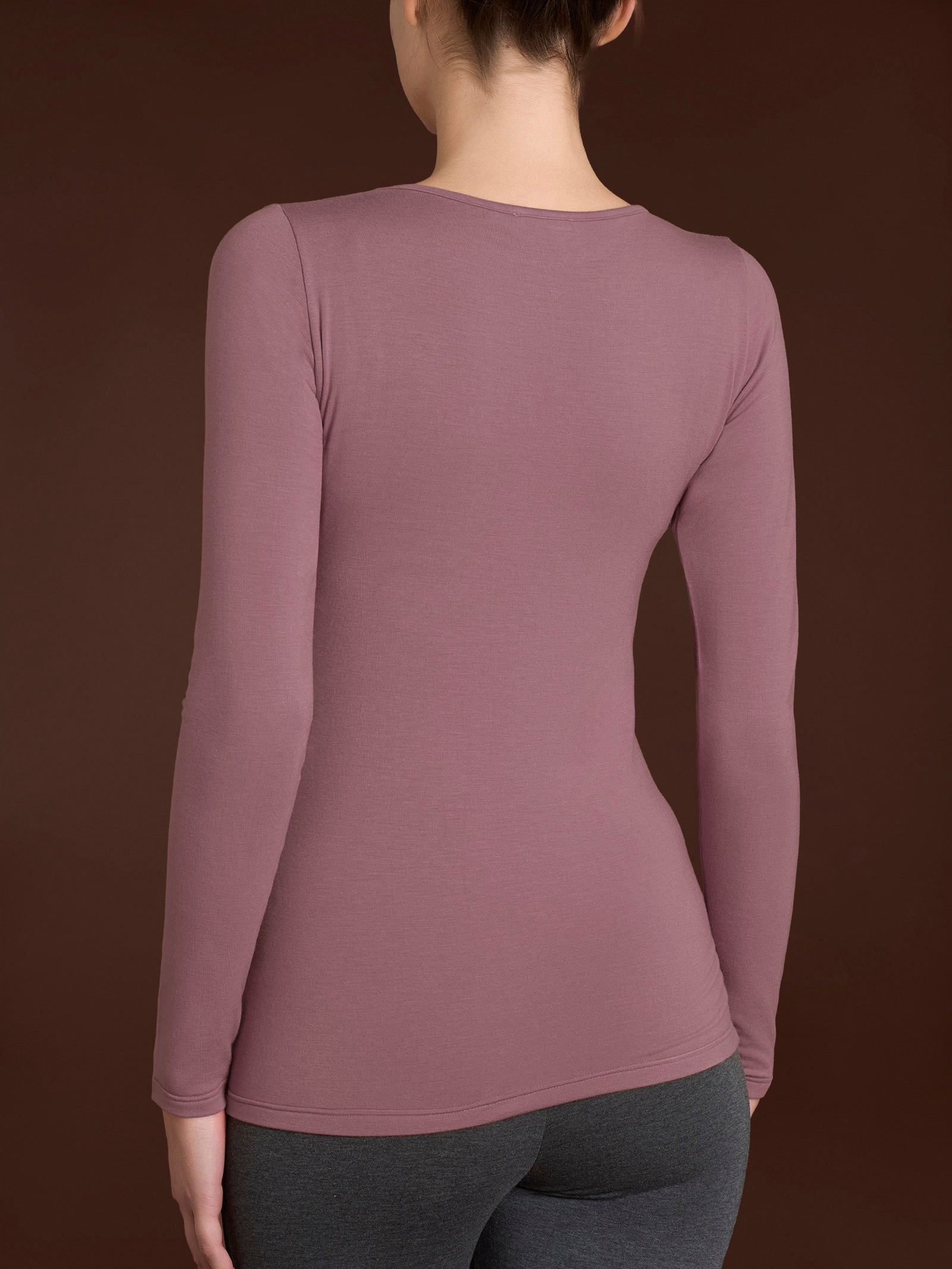 Ragno Viscosa Maglietta Barchetta Lilas Manica Lunga