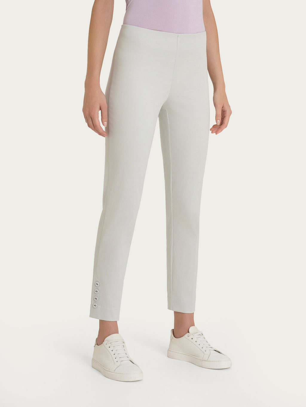 Ragno Satin Power Capri Skinny Blu con Bottoni