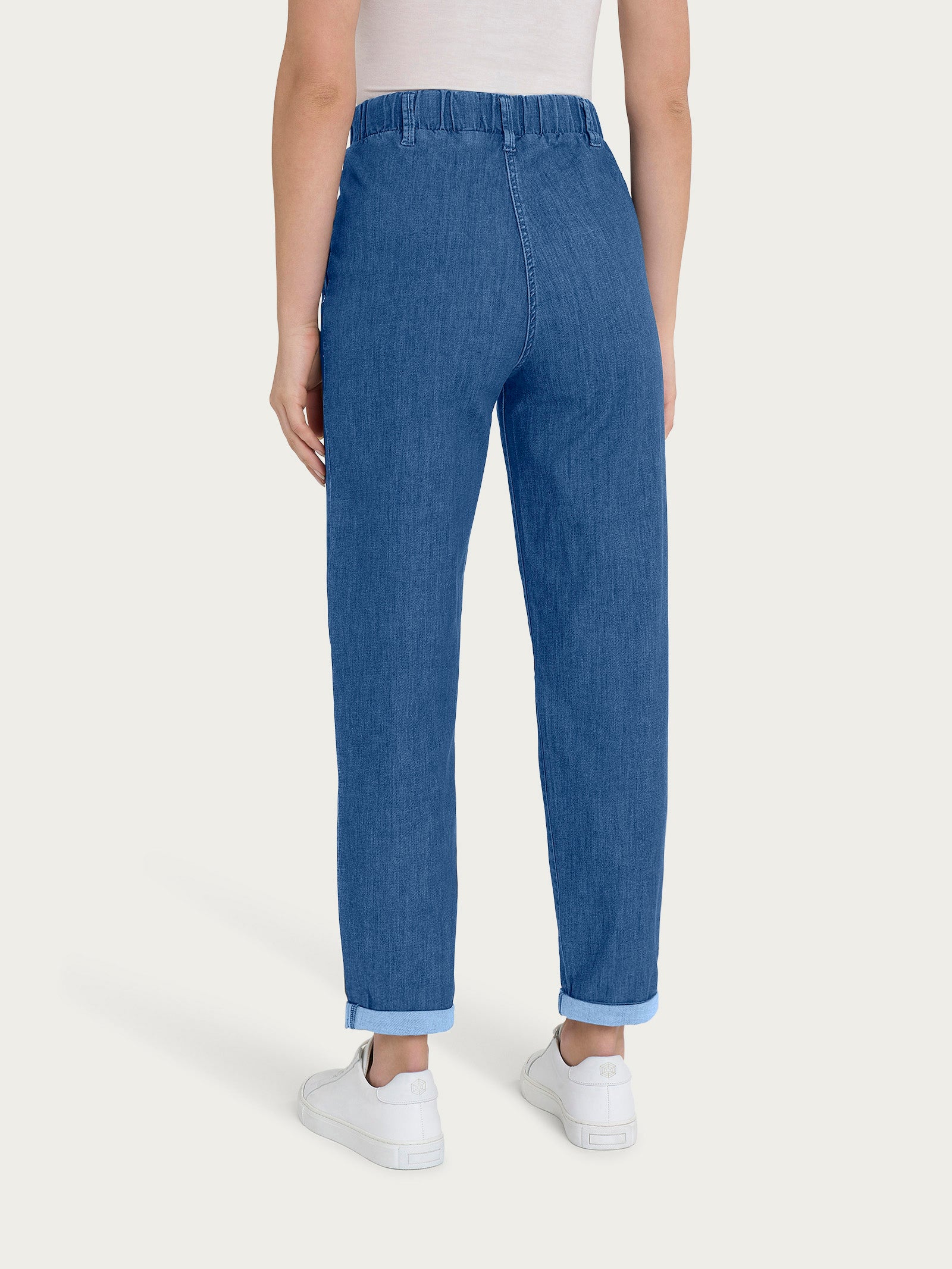 Ragno Super Denim Jeans Carota Donna Delavè Elasticizzato
