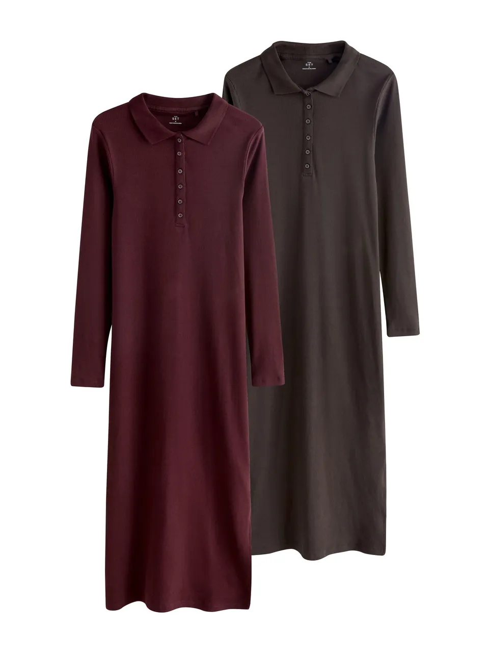 Geo Next The Set vestito coste midi collo confezione 2 pezzi